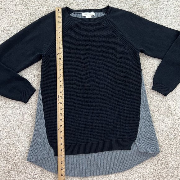 Womens Anatara Sweater L Cable Knit Black Charcoal Gray Chunky NWT - Picture 8 of 16